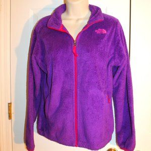 The North Face Girl's Purple Monkey Fleece Full Zip Jacket size XL 18